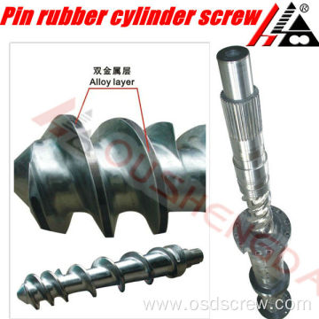 screw cold feed rubber extruder screw and barrel